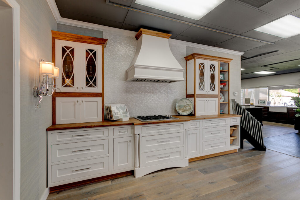 White Kitchen Cabinets in Design Studio