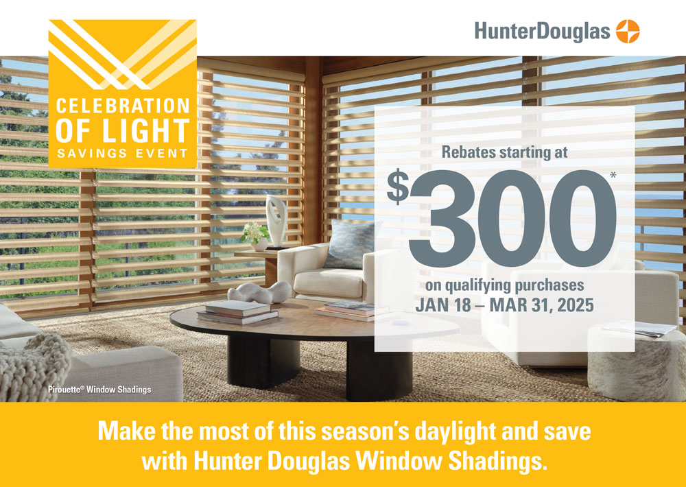 Hunter Douglas Celebration of Light Savings Event